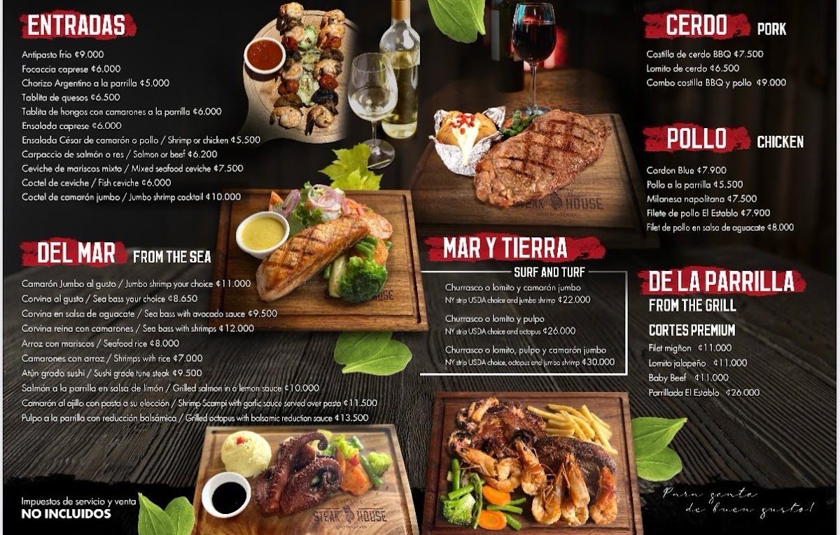 Menu Restaurante El Establo-1