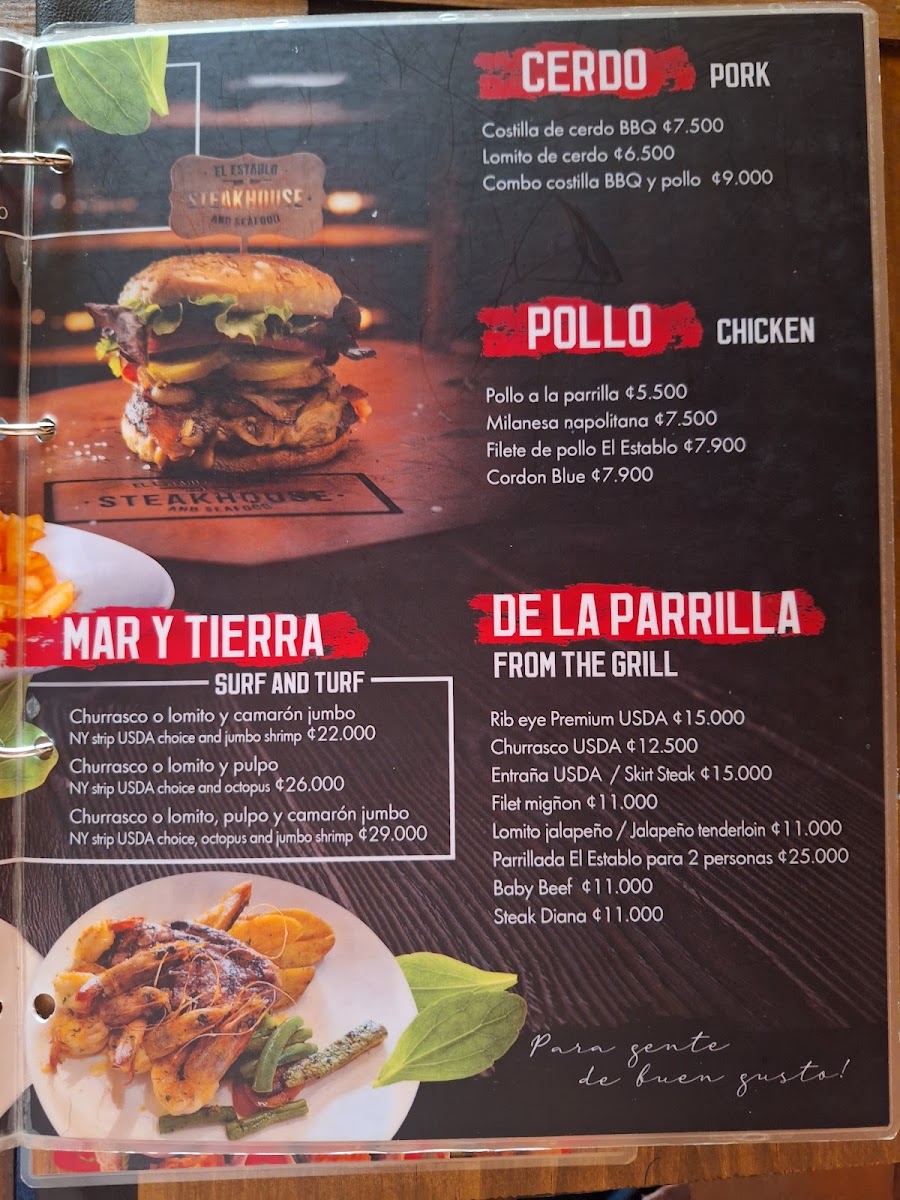 Menu Restaurante El Establo-6