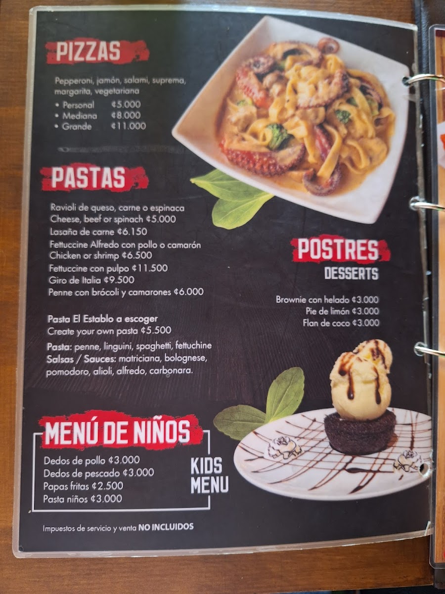 Menu Restaurante El Establo-8